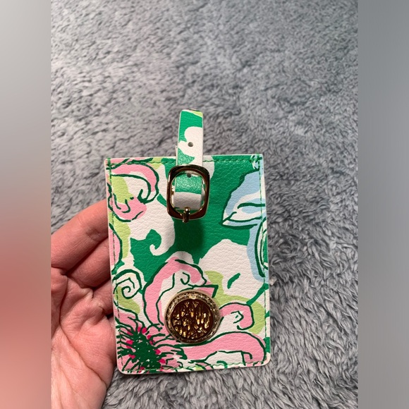 Lilly Pulitzer Floral Luggage Tag with Gold Accent - Picture 3 of 5